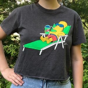 Bart Simpson Crop Top Shirt